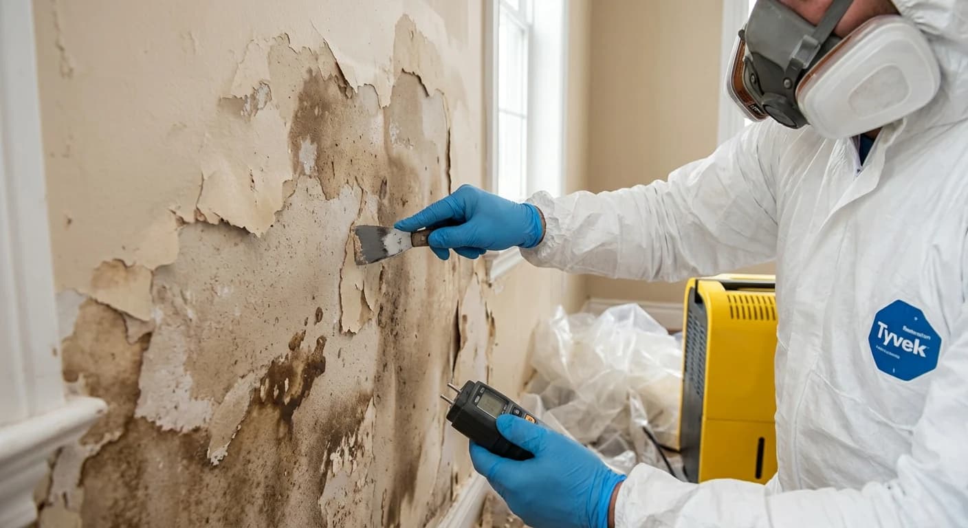 Professional water damage restoration work - What Are the Visual Indicators of Water Damage?